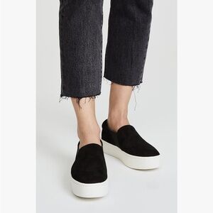 Vince Warren micro stretch platform sneaker in black size 11